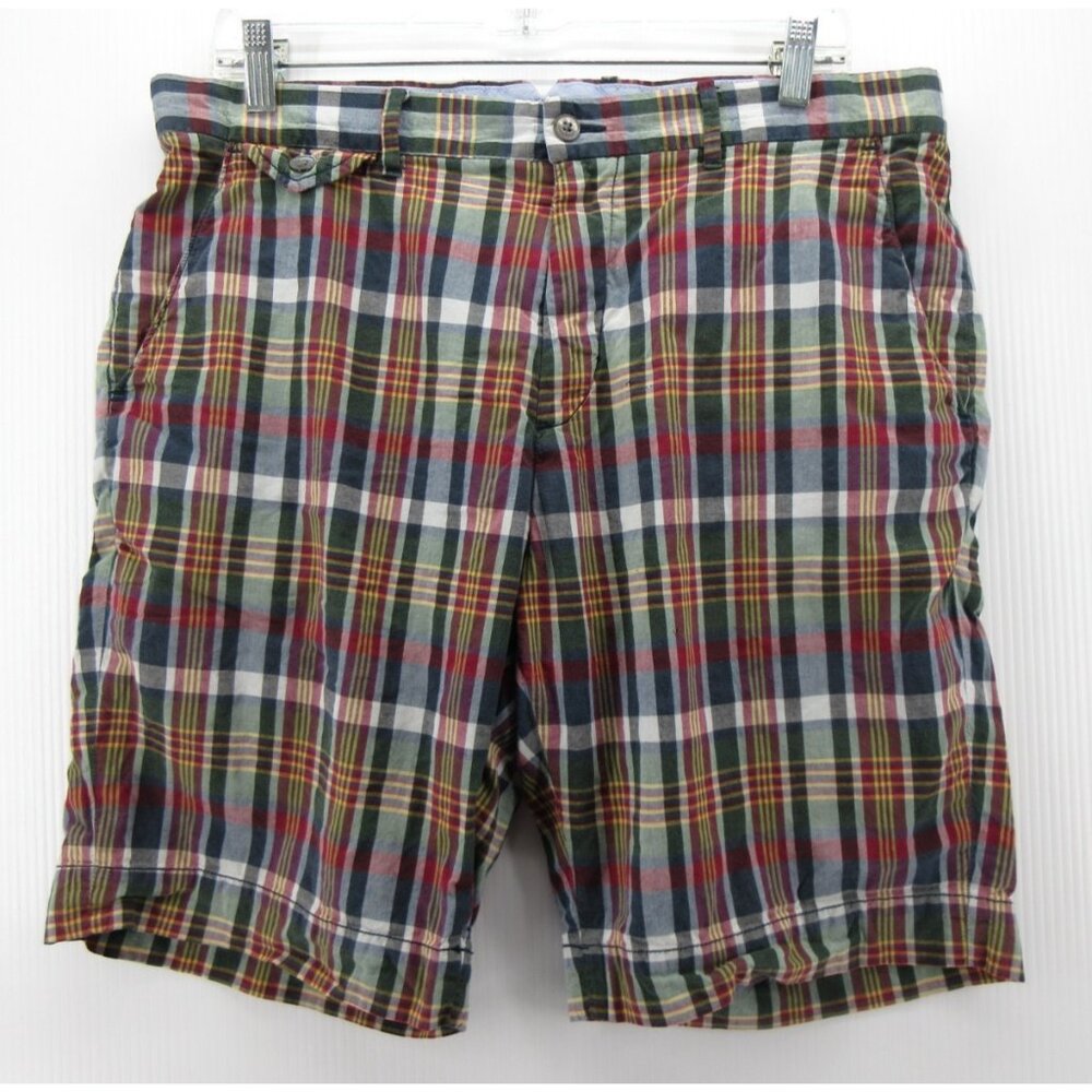 Ralph Lauren Polo Shorts 34 India Madras Plaid Chino Preppy Breathable*